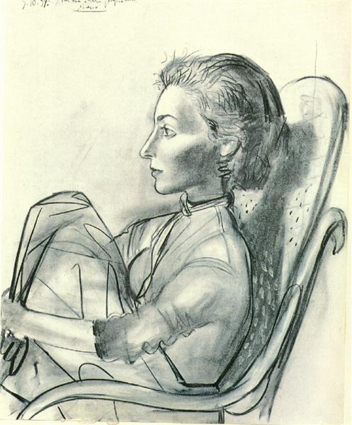 Pablo Picasso Classical Paintings Untitled Women And Chair